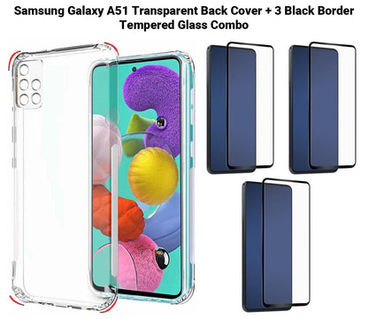 VAKIBO Super Premium Soft TPU Transparent Case With Dustplug,Side Grip,Corner Protection,lanyard Cuts,Camera Protection Suitable for Samsung A51