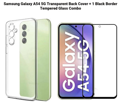 VAKIBO Super Premium Soft TPU Transparent Case With Dustplug,Side Grip,Corner Protection,lanyard Cuts,Camera Protection Suitable for Samsung A54 5G