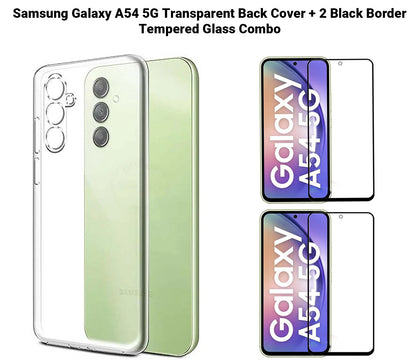 VAKIBO Super Premium Soft TPU Transparent Case With Dustplug,Side Grip,Corner Protection,lanyard Cuts,Camera Protection Suitable for Samsung A54 5G