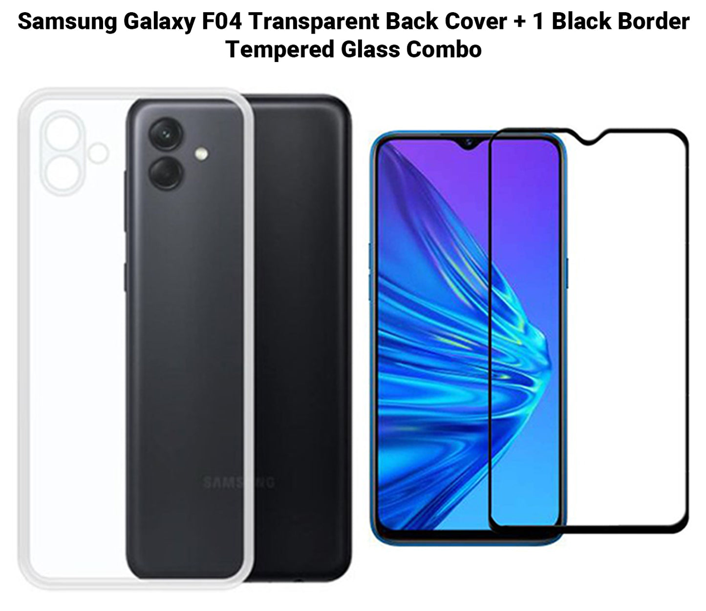 VAKIBO Super Premium Soft TPU Transparent Case With Dustplug,Side Grip,Corner Protection,lanyard Cuts,Camera Protection Suitable for Samsung F04