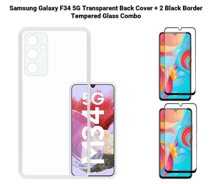 VAKIBO Premium Clear 1.5MM Thick Transparent Soft TPU Rubber Back Cover Case With Camera Protection Suitable for Samsung F34 5G