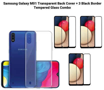 VAKIBO Super Premium Soft TPU Transparent Case With Dustplug,Side Grip,Corner Protection,lanyard Cuts,Camera Protection Suitable for Samsung M01