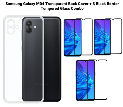 VAKIBO Super Premium Soft TPU Transparent Case With Dustplug,Side Grip,Corner Protection,lanyard Cuts,Camera Protection Suitable for Samsung M04