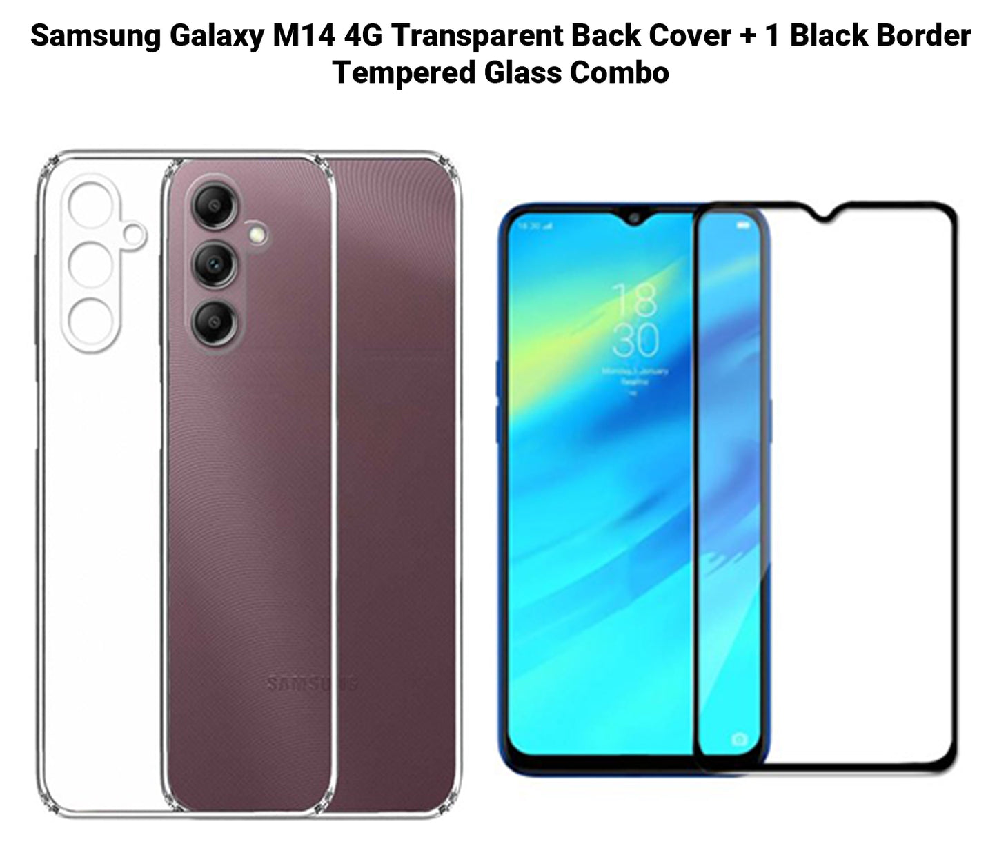 VAKIBO Premium Clear 1.5MM Thick Transparent Soft TPU Rubber Back Cover Case With Camera Protection Suitable for Samsung M14 5G