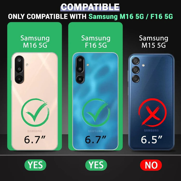 VAKIBO Transparent Back Cover Case Suitable for Samsung Galaxy F16