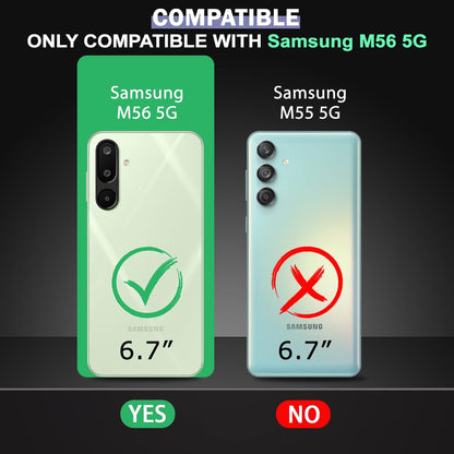 VAKIBO Premium Clear 1.5MM Thick Transparent Soft TPU Rubber Back Cover Case With Camera Protection Suitable for Samsung Galaxy F56