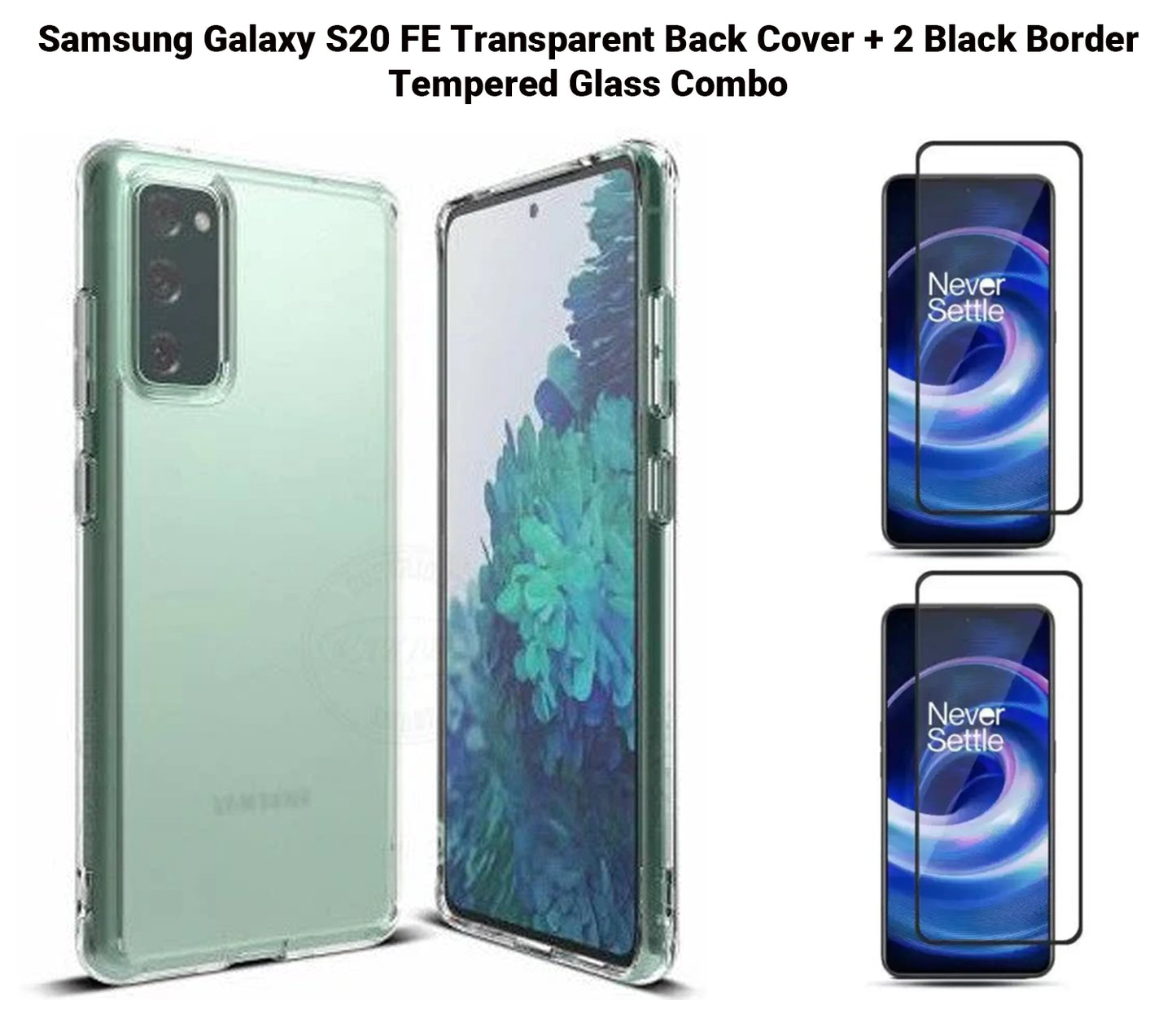 VAKIBO Super Premium Soft TPU Transparent Case With Dustplug,Side Grip,Corner Protection,lanyard Cuts,Camera Protection Suitable for Samsung S20 FE