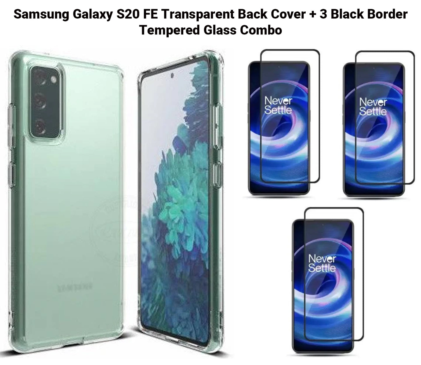 VAKIBO Super Premium Soft TPU Transparent Case With Dustplug,Side Grip,Corner Protection,lanyard Cuts,Camera Protection Suitable for Samsung S20 FE