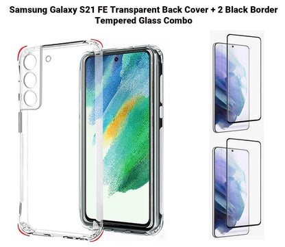 VAKIBO Super Premium Soft TPU Transparent Case With Dustplug,Side Grip,Corner Protection,lanyard Cuts,Camera Protection Suitable for Samsung S21 FE