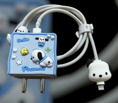 3D Cute Doggy Protective Charger Case For Apple 18/20W Charger D7