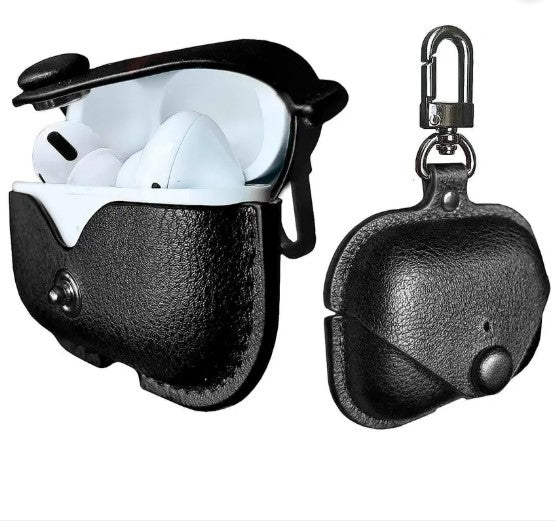 AIRPOD PRO1-2 CASE LEATHER TYPE(Black)
