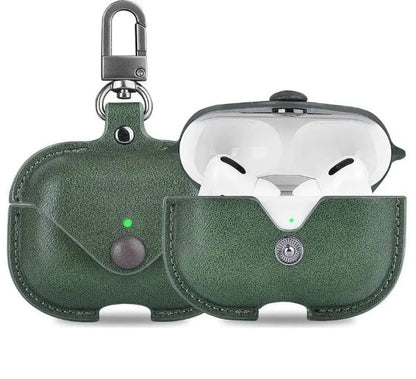 AIRPOD PRO1-2 CASE LEATHER TYPE(Green)