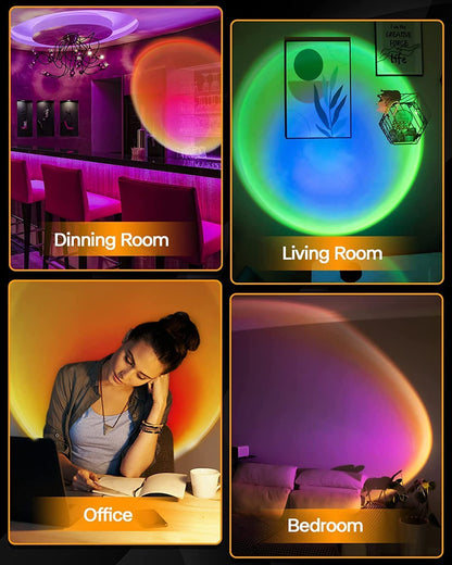 Sunset Lamp 16 Colors Changing Night Light with Remote
