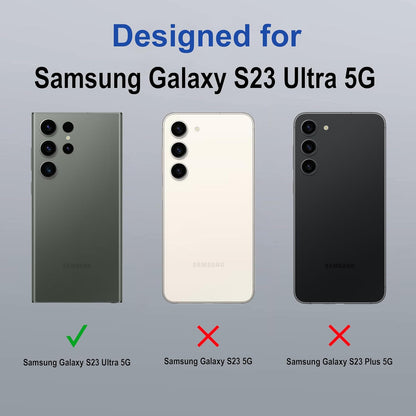 VAKIBO Megnatic Magsafe Transparent Coloured Soft with Hard back Back Cover Case With Camera Protection Ring Suitable for Samsung Galaxy S23 Ultra