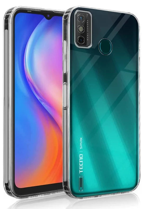 VAKIBO Premium Clear 1.5MM Thick Transparent Soft TPU Rubber Back Cover Case With Camera Protection Suitable for Tecno Spark Go 2020