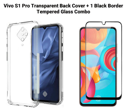 VAKIBO Super Premium Soft TPU Transparent Case With Dustplug,Side Grip,Corner Protection,lanyard Cuts,Camera Protection Suitable for Vivo S1 Pro