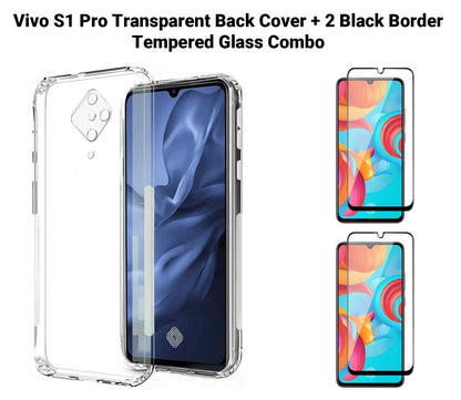 VAKIBO Super Premium Soft TPU Transparent Case With Dustplug,Side Grip,Corner Protection,lanyard Cuts,Camera Protection Suitable for Vivo S1 Pro