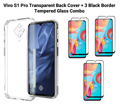 VAKIBO Super Premium Soft TPU Transparent Case With Dustplug,Side Grip,Corner Protection,lanyard Cuts,Camera Protection Suitable for Vivo S1 Pro