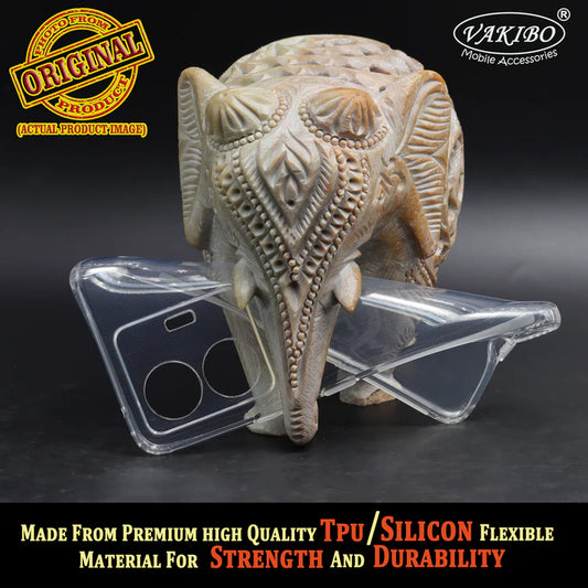 VAKIBO Super Premium Soft TPU Transparent Case With Dustplug,Side Grip,Corner Protection,lanyard Cuts,Camera Protection Suitable for Iqoo Z6 pro