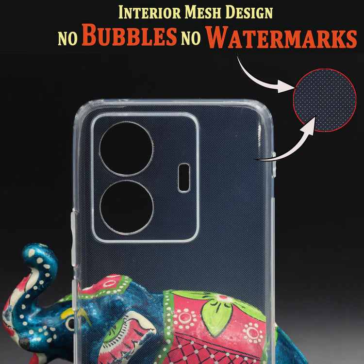 VAKIBO Super Premium Soft TPU Transparent Case With Dustplug,Side Grip,Corner Protection,lanyard Cuts,Camera Protection Suitable for Iqoo Z6 pro