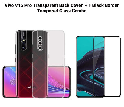 VAKIBO Super Premium Soft TPU Transparent Case With Dustplug,Side Grip,Corner Protection,lanyard Cuts,Camera Protection Suitable for Vivo V15 Pro