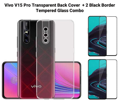 VAKIBO Super Premium Soft TPU Transparent Case With Dustplug,Side Grip,Corner Protection,lanyard Cuts,Camera Protection Suitable for Vivo V15 Pro
