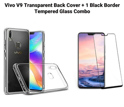 VAKIBO Super Premium Soft TPU Transparent Case With Dustplug,Side Grip,Corner Protection,lanyard Cuts,Camera Protection Suitable for Vivo V9