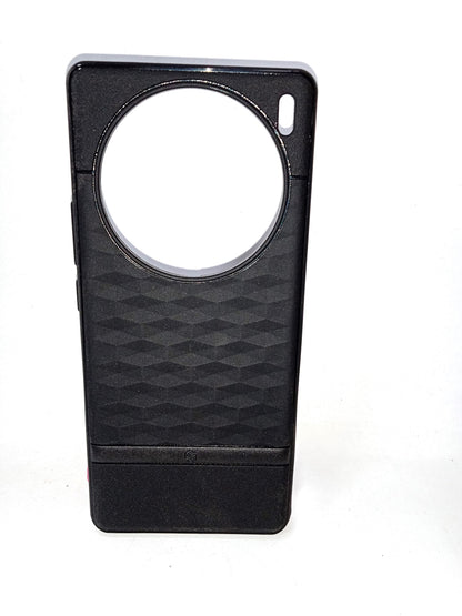 VAKIBO Parallax Design Black Coloured Made with Soft Rubber TPU Back Cover Case Camera Protection Ring Suitable for Vivo X100