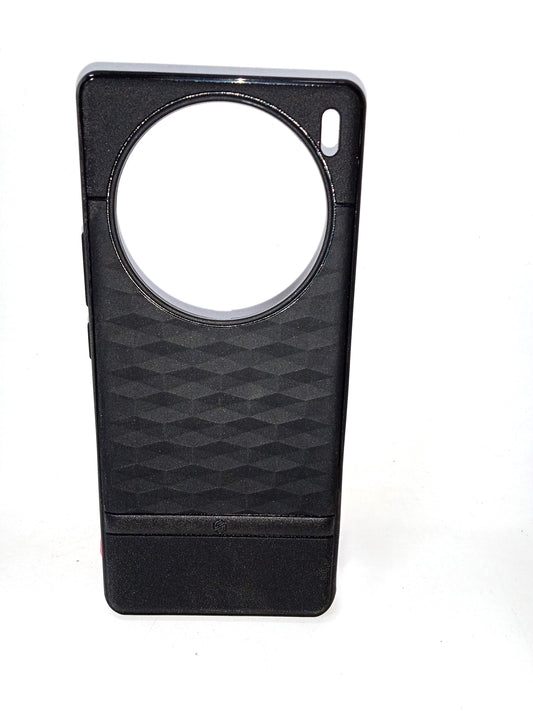 VAKIBO Parallax Design Black Coloured Made with Soft Rubber TPU Back Cover Case Camera Protection Ring Suitable for Vivo X100