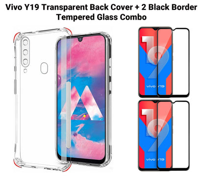 VAKIBO Super Premium Soft TPU Transparent Case With Dustplug,Side Grip,Corner Protection,lanyard Cuts,Camera Protection Suitable for Vivo Y19