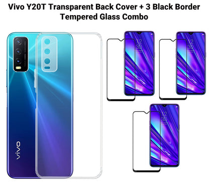 VAKIBO Super Premium Soft TPU Transparent Case With Dustplug,Side Grip,Corner Protection,lanyard Cuts,Camera Protection Suitable for Vivo Y20T