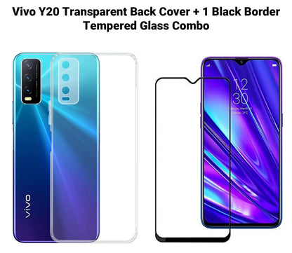 VAKIBO Super Premium Soft TPU Transparent Case With Dustplug,Side Grip,Corner Protection,lanyard Cuts,Camera Protection Suitable for Vivo Y20
