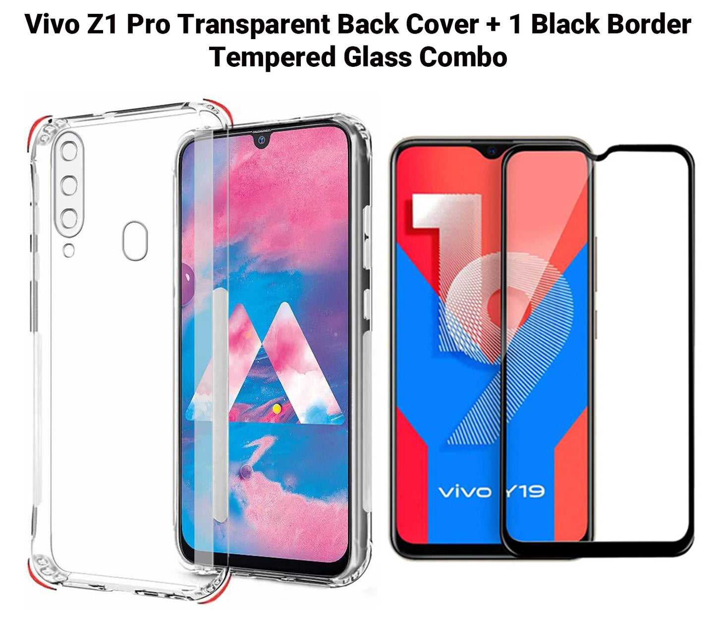 VAKIBO Super Premium Soft TPU Transparent Case With Dustplug,Side Grip,Corner Protection,lanyard Cuts,Camera Protection Suitable for Vivo Z1 Pro