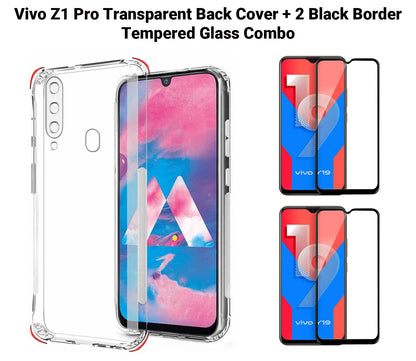 VAKIBO Super Premium Soft TPU Transparent Case With Dustplug,Side Grip,Corner Protection,lanyard Cuts,Camera Protection Suitable for Vivo Z1 Pro