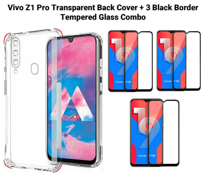 VAKIBO Super Premium Soft TPU Transparent Case With Dustplug,Side Grip,Corner Protection,lanyard Cuts,Camera Protection Suitable for Vivo Z1 Pro