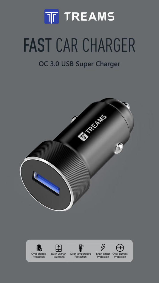 Car Charger Treams CC 05 USB 30W Super Vooc QC3.0