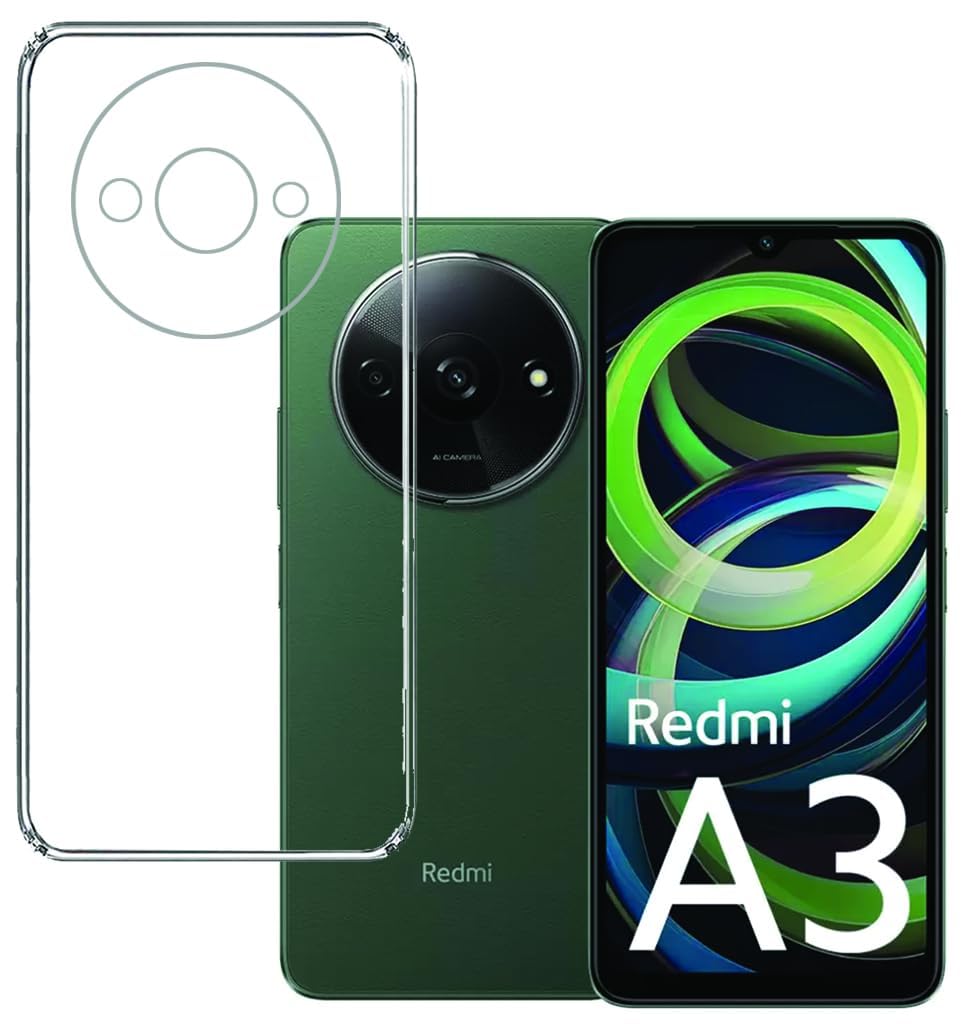VAKIBO Premium Clear 1.5MM Thick Transparent Soft TPU Rubber Back Cover Case With Camera Protection Suitable for Mi A3