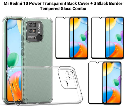 VAKIBO Super Premium Soft TPU Transparent Case With Dustplug,Side Grip,Corner Protection,lanyard Cuts,Camera Protection Suitable for Mi Redmi 10 Power