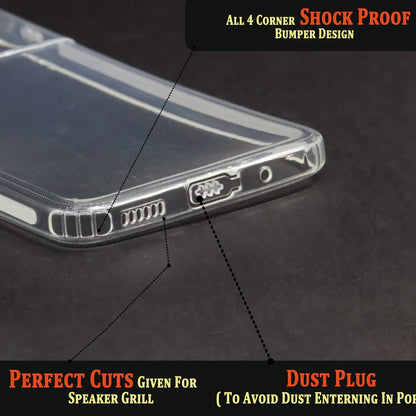 VAKIBO Super Premium Soft TPU Transparent Case With Dustplug,Side Grip,Corner Protection,lanyard Cuts,Camera Protection Suitable for Mi Redmi Note 11R