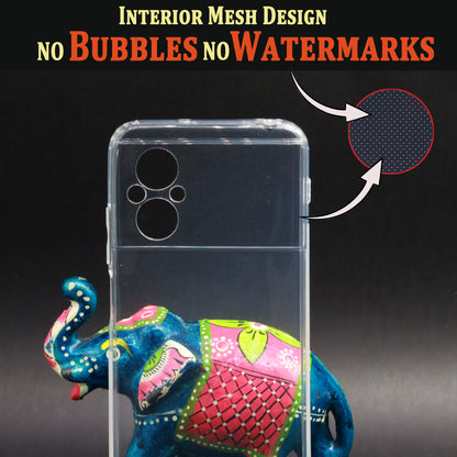 VAKIBO Super Premium Soft TPU Transparent Case With Dustplug,Side Grip,Corner Protection,lanyard Cuts,Camera Protection Suitable for Mi Poco M5