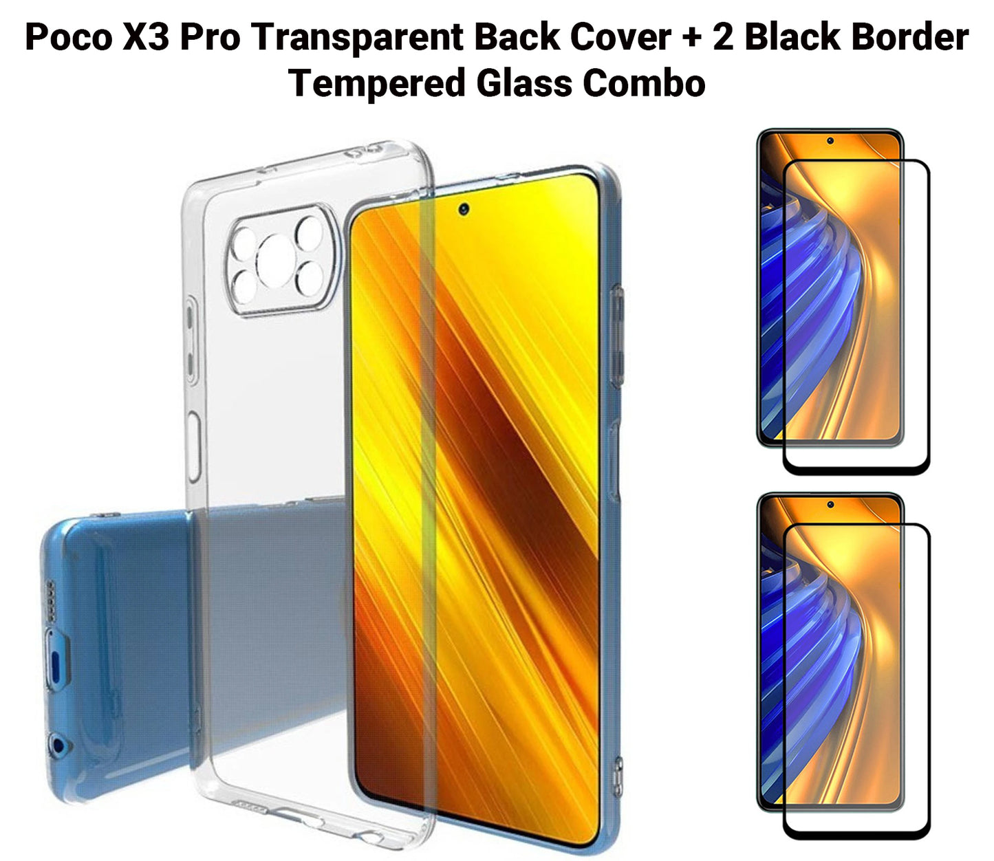 VAKIBO Super Premium Soft TPU Transparent Case With Dustplug,Side Grip,Corner Protection,lanyard Cuts,Camera Protection Suitable for Poco X3 Pro