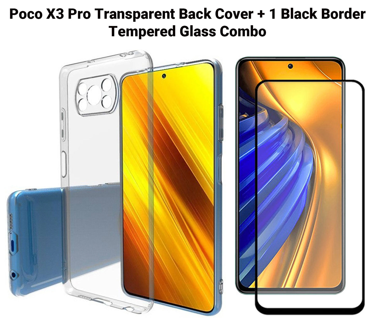 VAKIBO Super Premium Soft TPU Transparent Case With Dustplug,Side Grip,Corner Protection,lanyard Cuts,Camera Protection Suitable for Poco X3 Pro