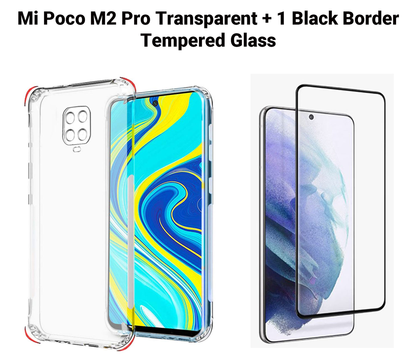 VAKIBO Super Premium Soft TPU Transparent Case With Dustplug,Side Grip,Corner Protection,lanyard Cuts,Camera Protection Suitable for Poco M2 Pro