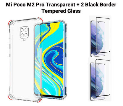 VAKIBO Super Premium Soft TPU Transparent Case With Dustplug,Side Grip,Corner Protection,lanyard Cuts,Camera Protection Suitable for Poco M2 Pro