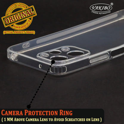 VAKIBO Super Premium Soft TPU Transparent Case With Dustplug,Side Grip,Corner Protection,lanyard Cuts,Camera Protection Suitable for Mi Redmi 12 4G