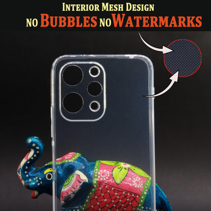 VAKIBO Super Premium Soft TPU Transparent Case With Dustplug,Side Grip,Corner Protection,lanyard Cuts,Camera Protection Suitable for Mi Redmi 12 4G