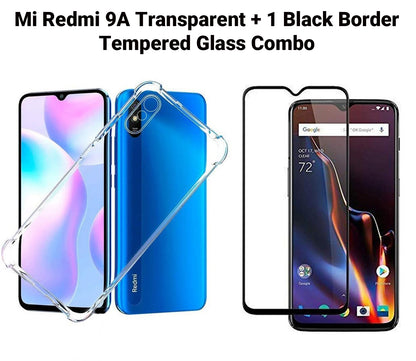 VAKIBO Super Premium Soft TPU Transparent Case With Dustplug,Side Grip,Corner Protection,lanyard Cuts,Camera Protection Suitable for Mi Redmi 9A