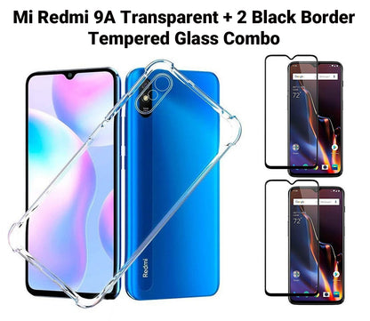 VAKIBO Super Premium Soft TPU Transparent Case With Dustplug,Side Grip,Corner Protection,lanyard Cuts,Camera Protection Suitable for Mi Redmi 9A