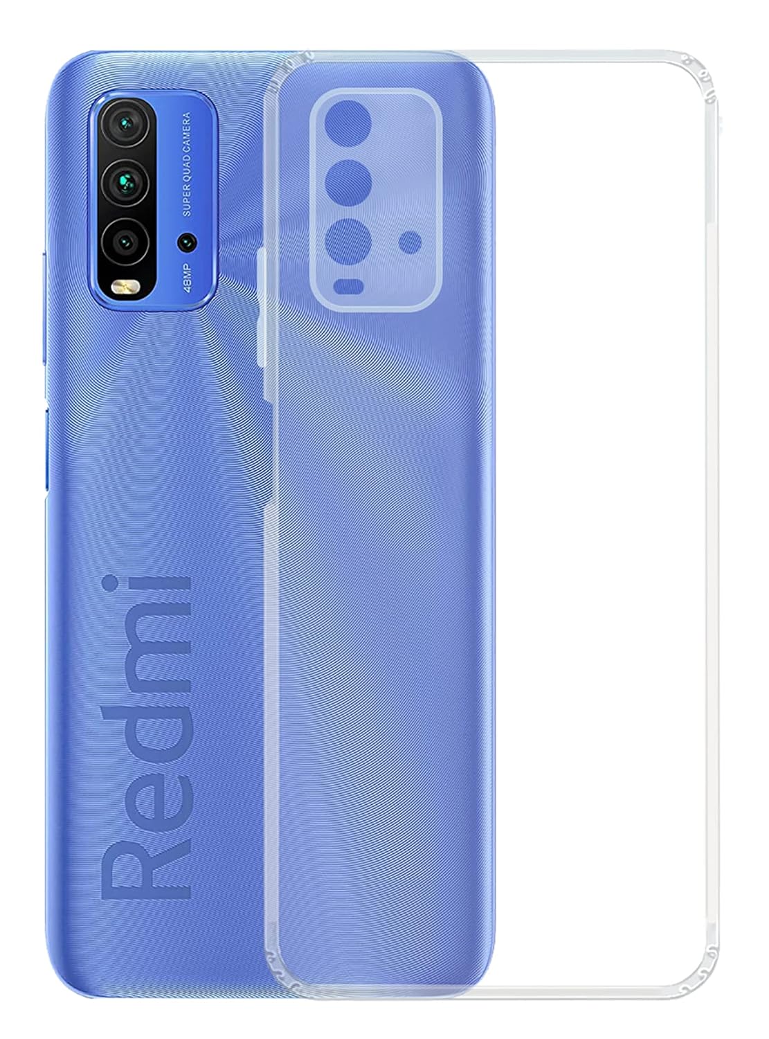 VAKIBO Premium Clear 1.5MM Thick Transparent Soft TPU Rubber Back Cover Case With Camera Protection Suitable for Mi Redmi 9 Power