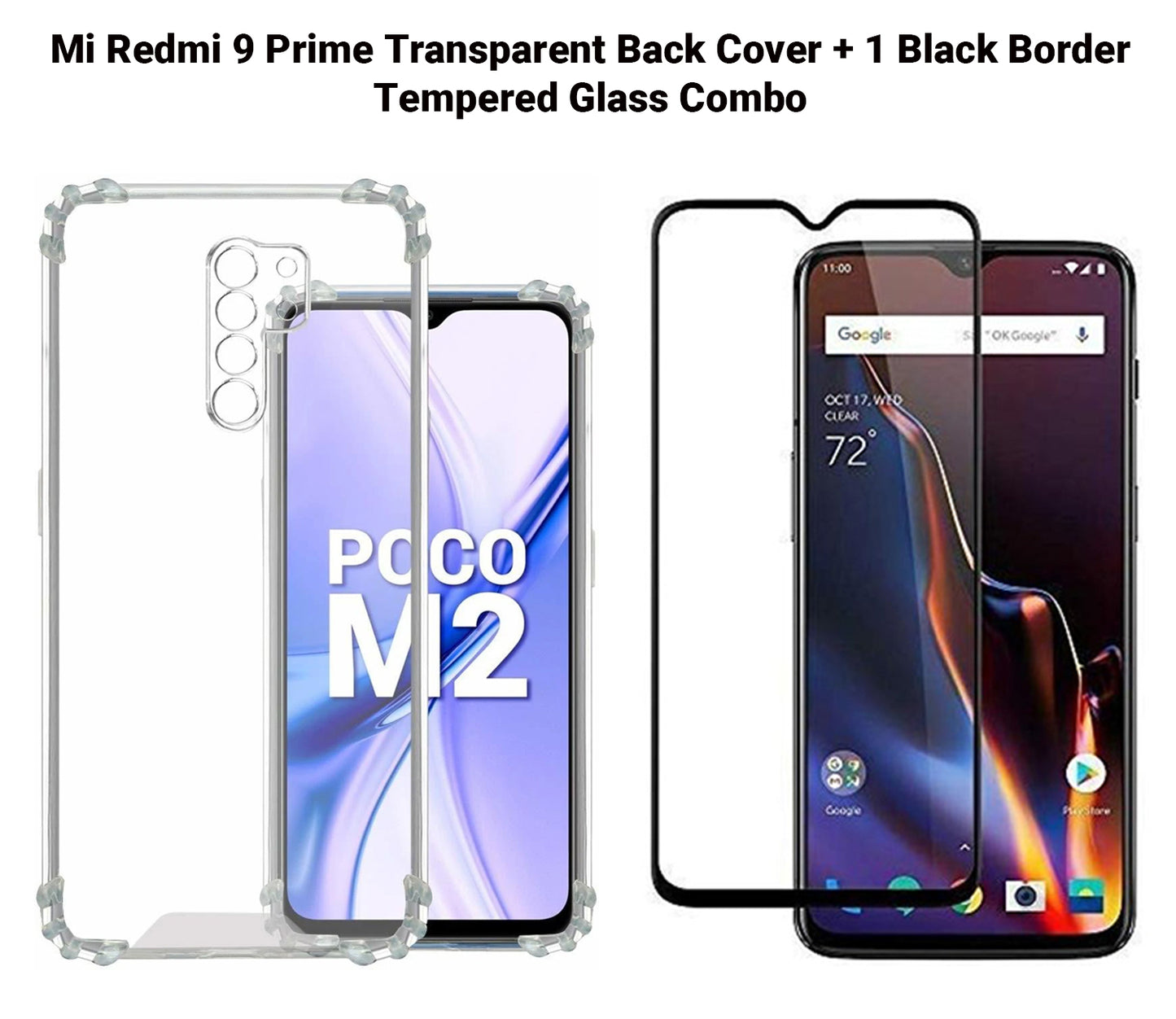 VAKIBO Super Premium Soft TPU Transparent Case With Dustplug,Side Grip,Corner Protection,lanyard Cuts,Camera Protection Suitable for Mi Redmi 9 Prime